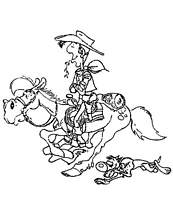 coloriage lucky luke jolly jumper et rantamplan